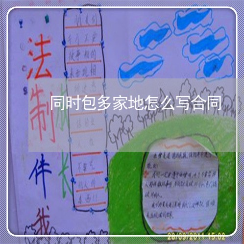同时包多家地怎么写合同/2023041218159 同时包多家地怎么写合同/2023041218159