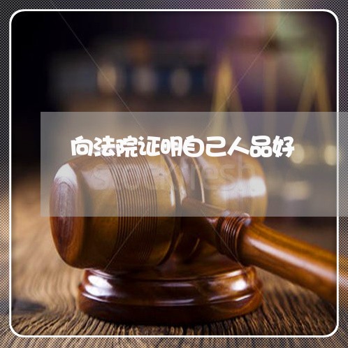 向法院证明自己人品好