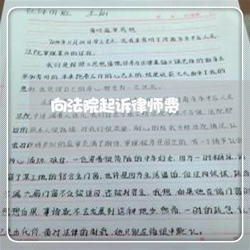 向法院起诉律师费 向法院起诉律师费