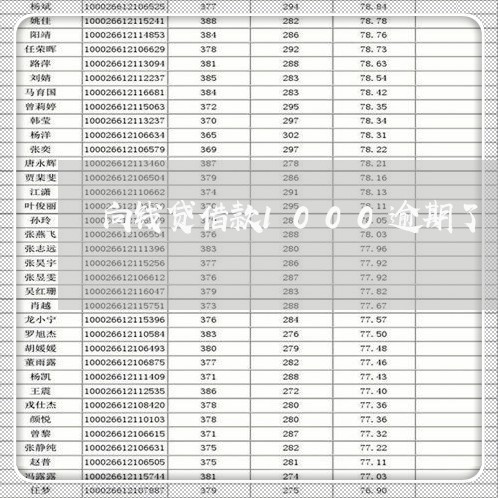 向钱贷借款1000逾期了
