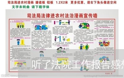 听了法院工作报告感想