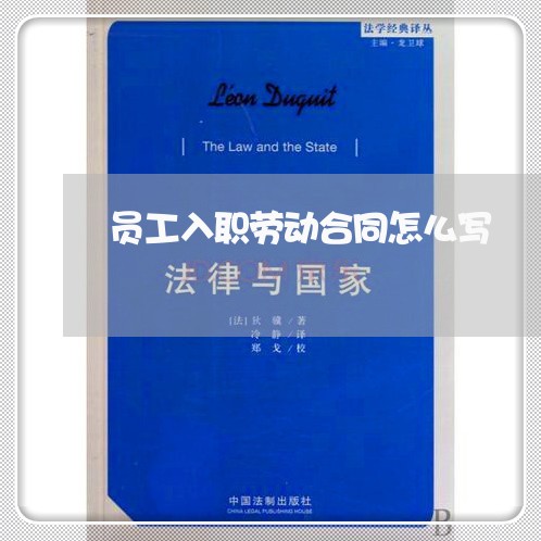员工入职劳动合同怎么写/2023041730694