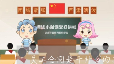 员工合同是干什么的怎么写/2023061716360