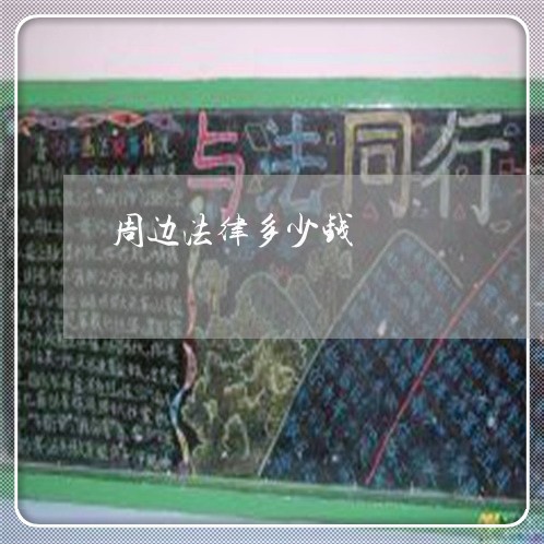 周边法律多少钱