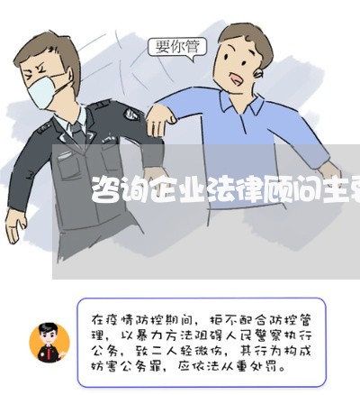 咨询企业法律顾问主要服务事项