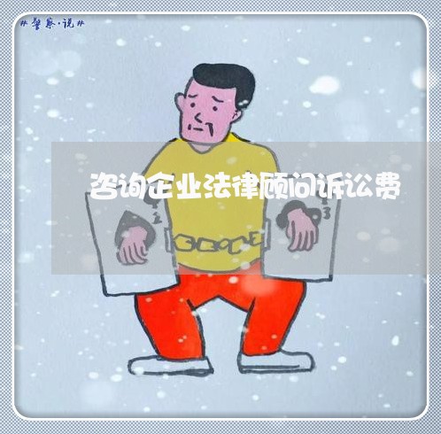 咨询企业法律顾问诉讼费 咨询企业法律顾问诉讼费