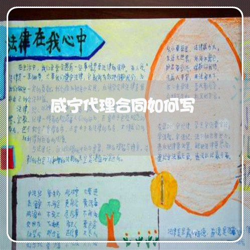咸宁代理合同如何写/2023040318179 咸宁代理合同如何写/2023040318179