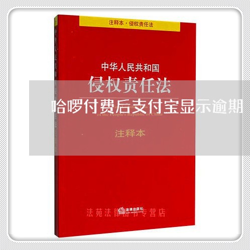 哈啰付费后支付宝显示逾期 哈啰付费后支付宝显示逾期