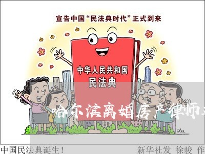 哈尔滨离婚房产律师委托收费