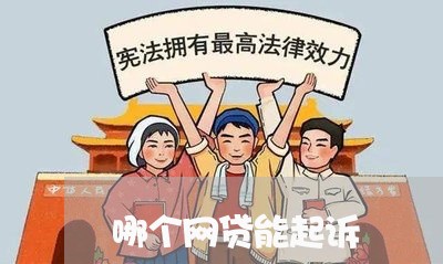 哪个网贷能起诉