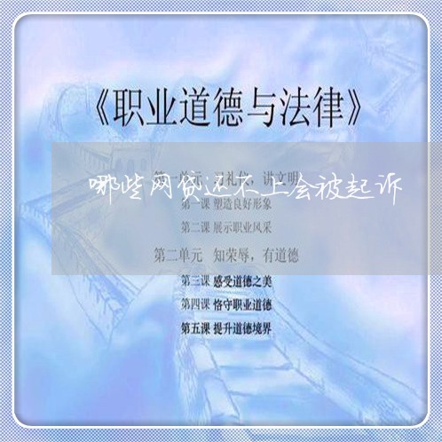 哪些网贷还不上会被起诉/2023112596361