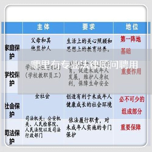哪里有专业法律顾问聘用/2023061894648