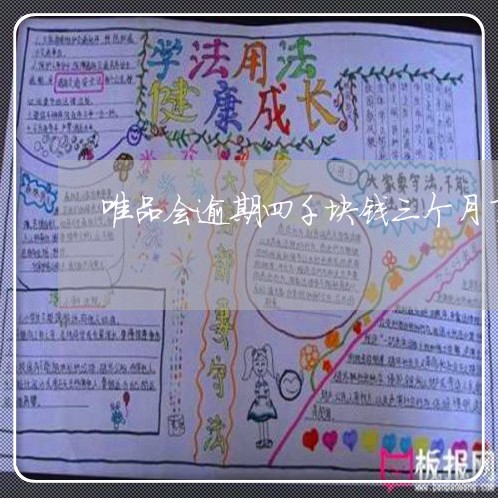 唯品会逾期四千块钱三个月了