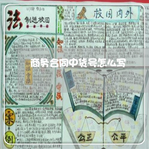商务合同中货号怎么写/2023041181796