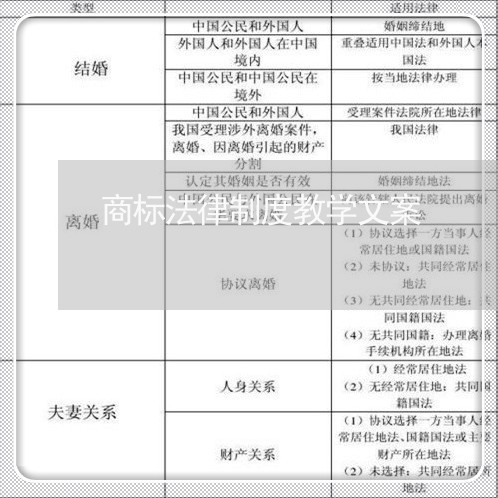 商标法律制度教学文案