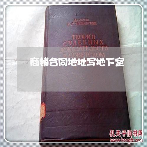 商铺合同地址写地下室/2023041546160