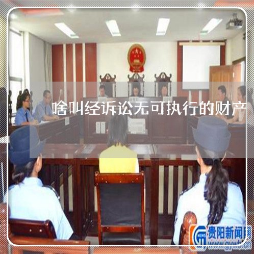 啥叫经诉讼无可执行的财产 啥叫经诉讼无可执行的财产