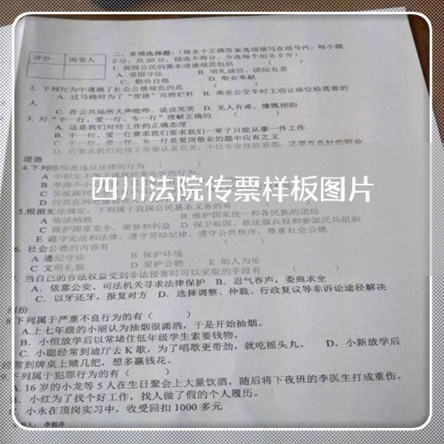 四川法院传票样板图片 四川法院传票样板图片