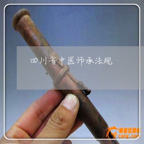 四川省中医师承法规 四川省中医师承法规