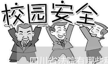 四川省法院有哪些科室