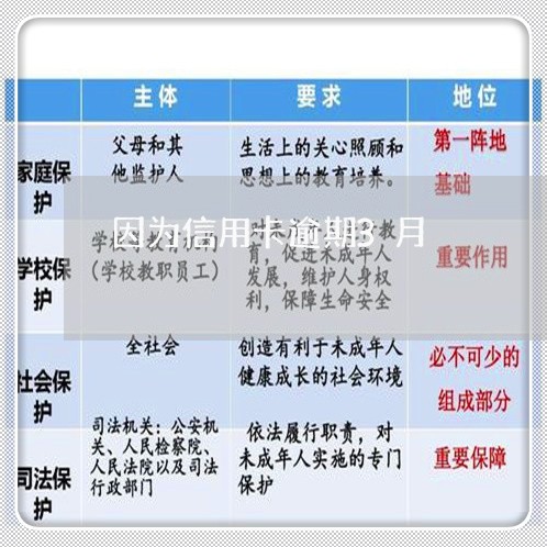 因为信用卡逾期3月/2023020818571