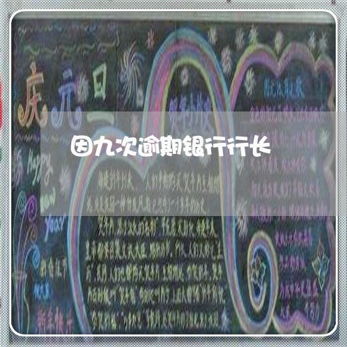 因九次逾期银行行长