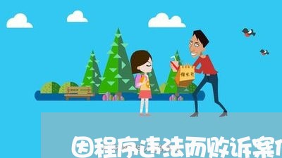 因程序违法而败诉案件