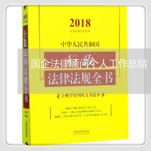 国企法律顾问个人工作总结 国企法律顾问个人工作总结