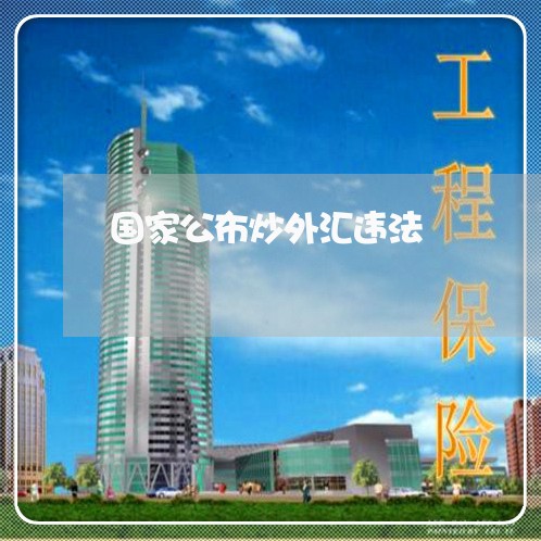 国家公布炒外汇违法