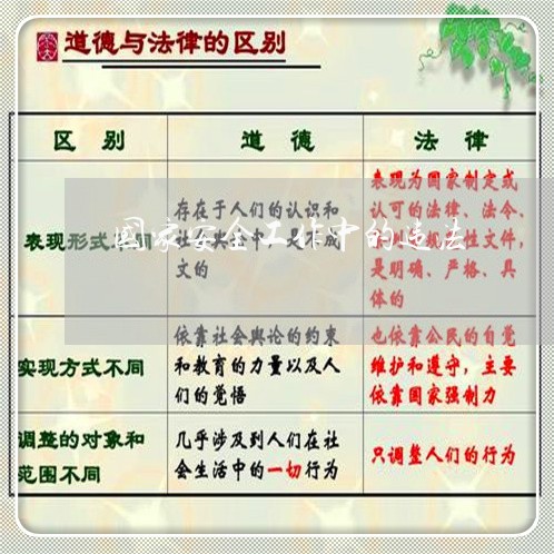 国家安全工作中的违法 国家安全工作中的违法
