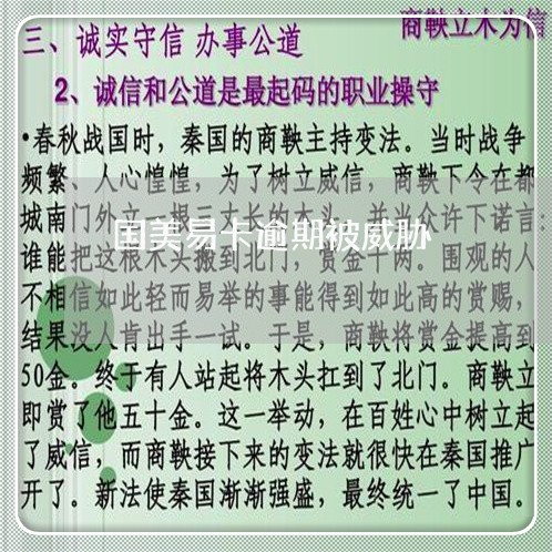 国美易卡逾期被威胁/2023112608371