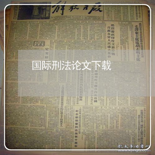 国际刑法论文下载 国际刑法论文下载