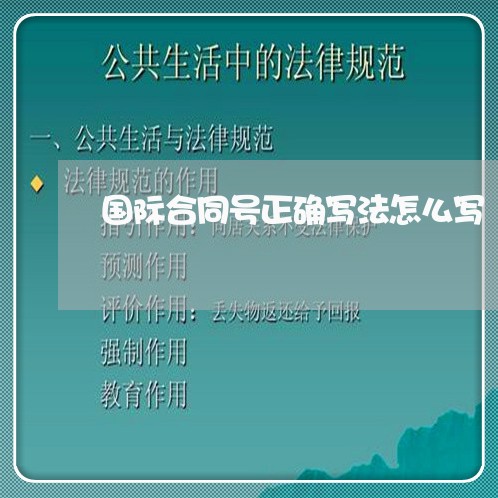 国际合同号正确写法怎么写/2023011675938 国际合同号正确写法怎么写/2023011675938