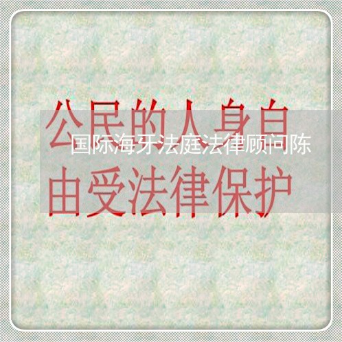 国际海牙法庭法律顾问陈 国际海牙法庭法律顾问陈
