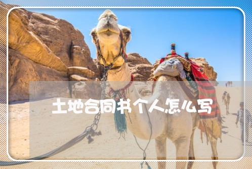 土地合同书个人怎么写/2023041273604 土地合同书个人怎么写/2023041273604