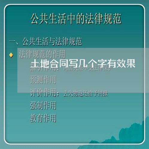 土地合同写几个字有效果/2023042295248