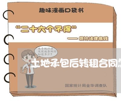 土地承包后转租合同怎么写