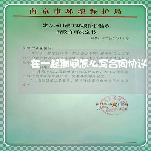 在一起期间怎么写合同协议/2023060345471