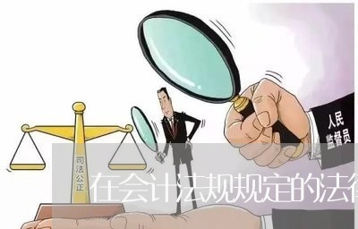 在会计法规规定的法律责任 在会计法规规定的法律责任