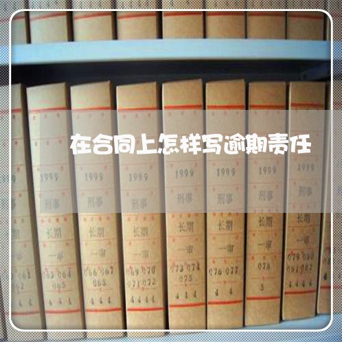 在合同上怎样写逾期责任/2023041580481