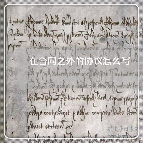 在合同之外的协议怎么写/2023022614268