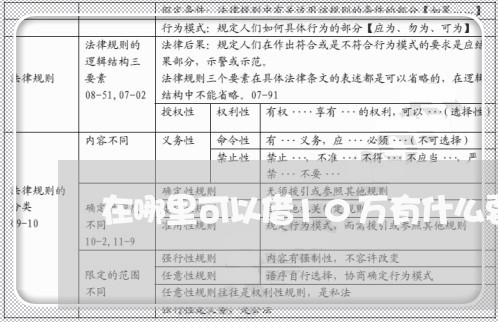 在哪里可以借10万有什么要求 在哪里可以借10万有什么要求