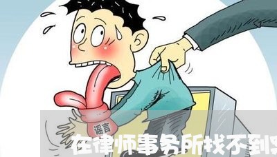 在律师事务所找不到案子/2023060880593