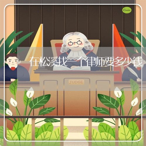 在松溪找一个律师要多少钱