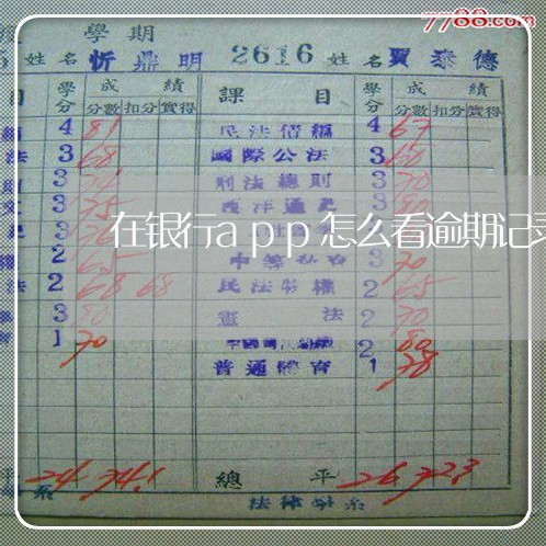 在银行app怎么看逾期记录
