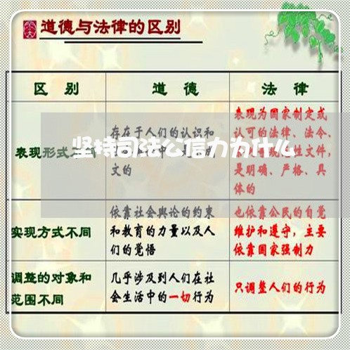 坚持司法公信力为什么 坚持司法公信力为什么
