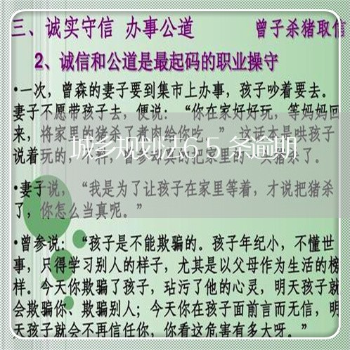城乡规划法65条逾期