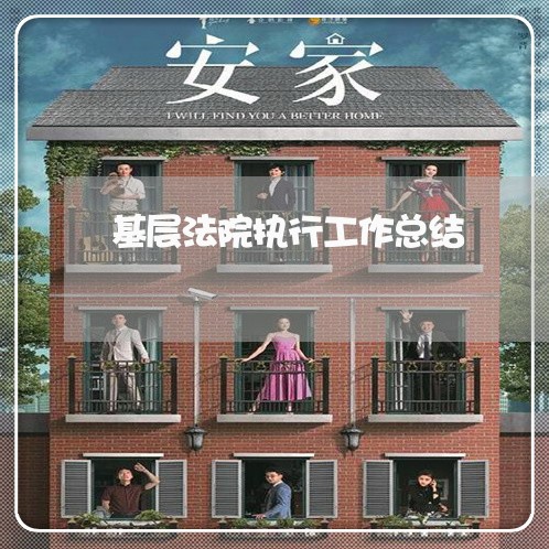 基层法院执行工作总结 基层法院执行工作总结