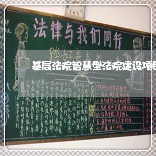 基层法院智慧型法院建设项目