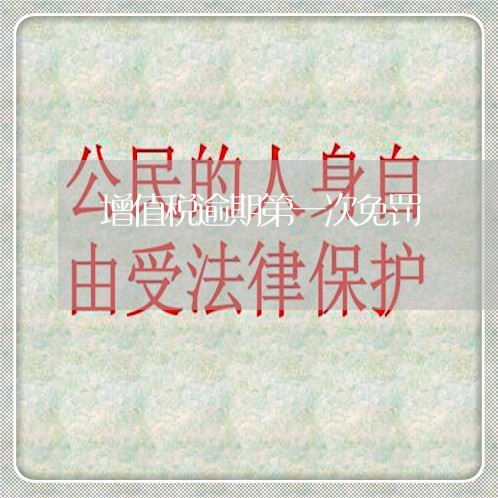 增值税逾期第一次免罚 增值税逾期第一次免罚